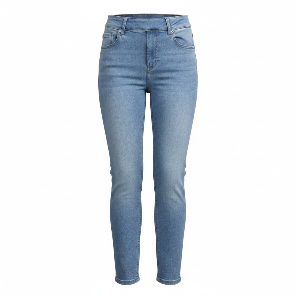 Gloria Vanderbilt Avery Womens Light Wash Pull On Slimming Jeans Size 8 Short